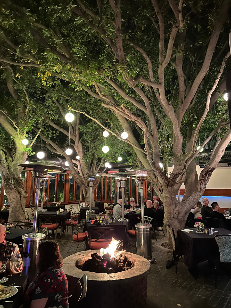 The main patio at Spencer's Restaurant in Palm Springs.