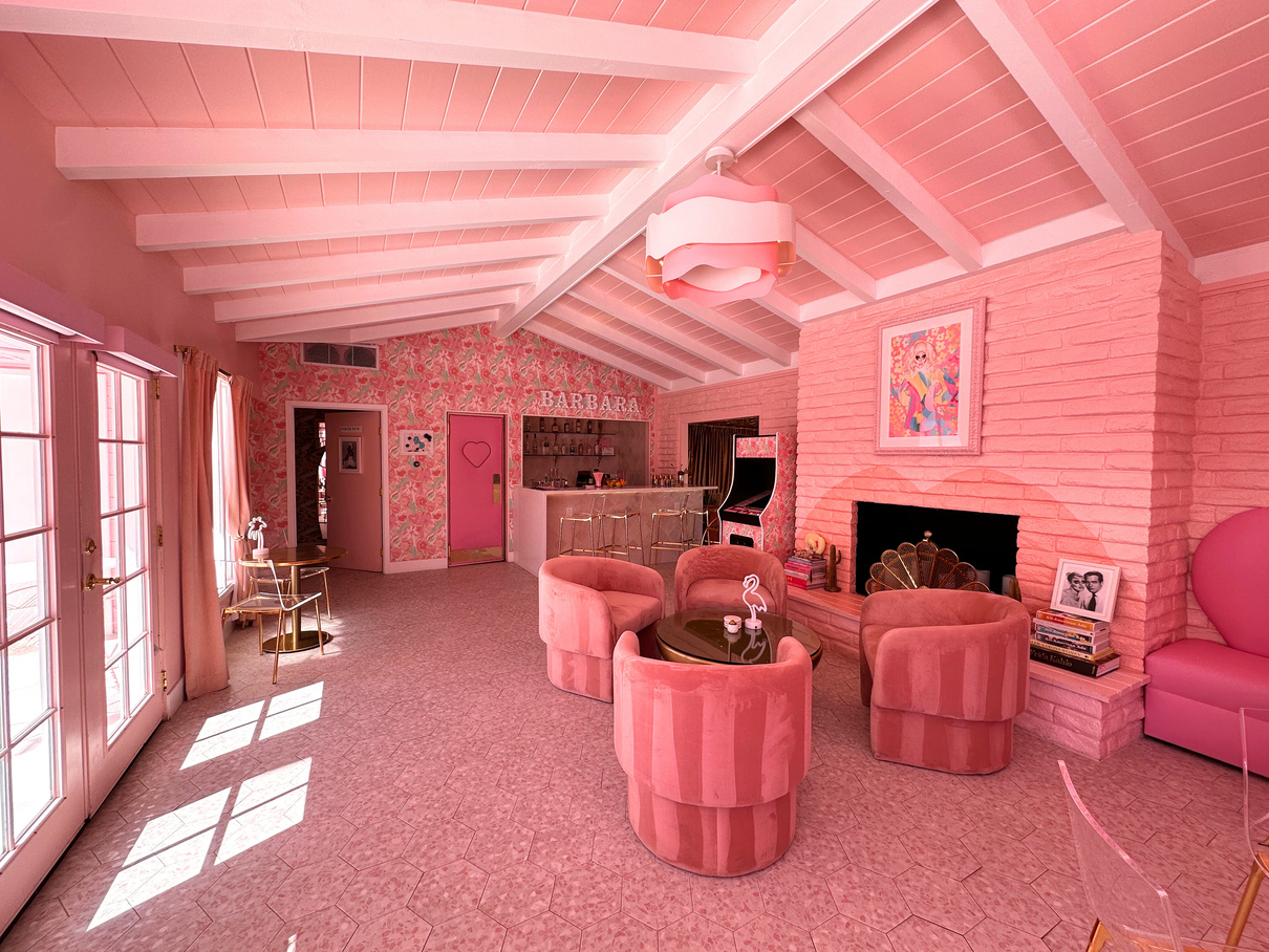 Interior of Barbara Bar at the Trixie Motel in Palm Springs.