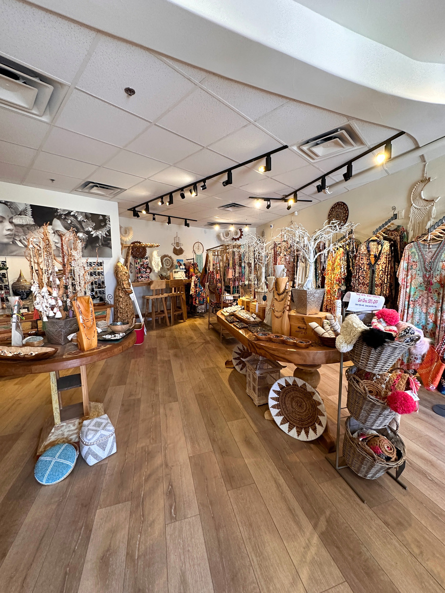 The interior of Coco Rose clothing/gift shop at Old Town La Quinta.